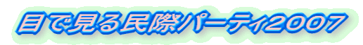 目で見る民際パーティ２００７
